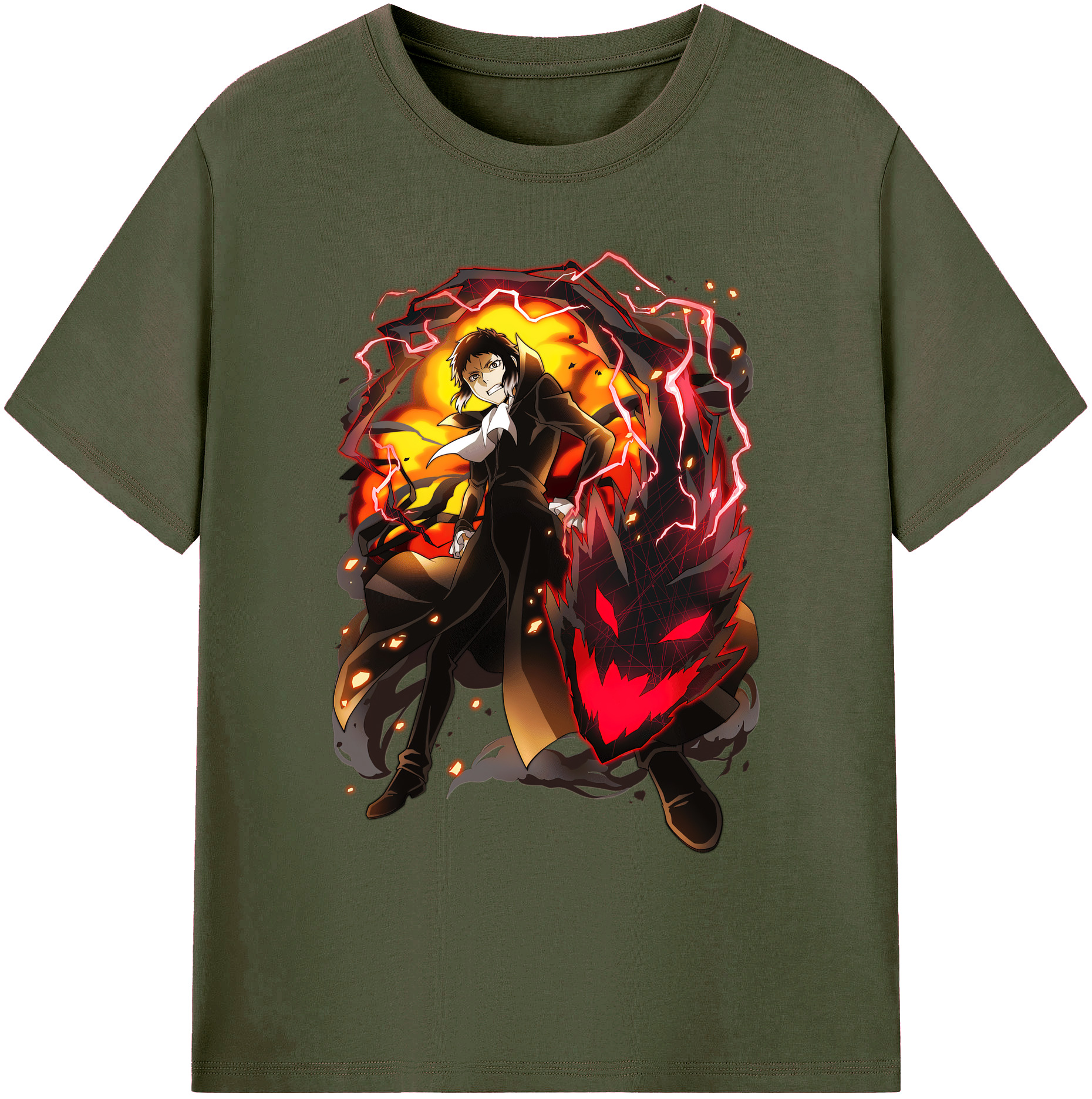 （画像用） 文豪ストレイドッグス Bungo Stray Dogs 綿100％ メンズ半袖Tシャツ｜肌触りやわらか＆通気性